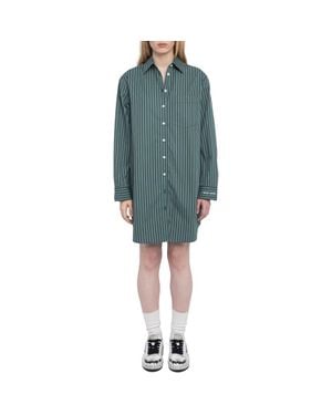 Zadig & Voltaire Rorning Stripe Long Sleeve Shirtdress - Blue