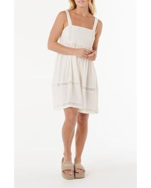 Rip Curl Pacific Free Cotton Cover-Up Mini Sundress - White