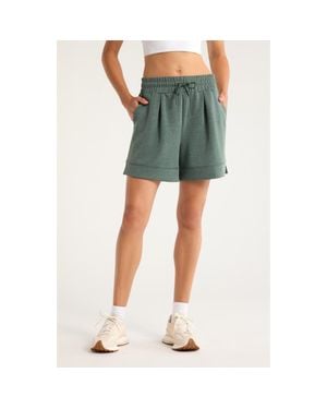 Zella Soft Luxe High Waist Knit Shorts - Green