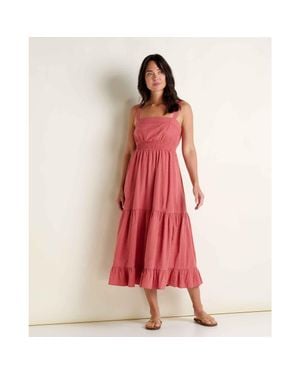 Toad & Co. Taj Hemp Tiered Midi Sleeveless Dress