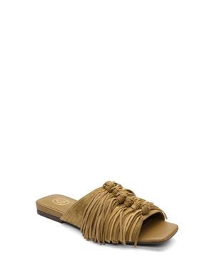 Ash Brigette Fringe Mule - Metallic