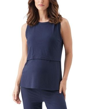 Ripe Maternity Peter Rib Nursing Tank - Blue