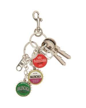 Balenciaga Bottle Caps Key Chain - White