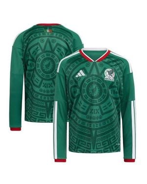 adidas Youth Mexico National Team Fifa X World Cup 2026 Home Replica Long-Sleeve Jersey - Green