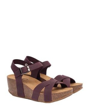 Celtic & Co. Crossover Wedge Sandal - Brown