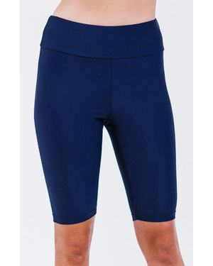 Calypsa Long Bike Swim Shorts - Blue