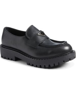 Prada Leather Loafer - Black