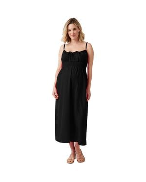 Ingrid & Isabel The Amalfi Maternity Midi Strappy Dress - Black