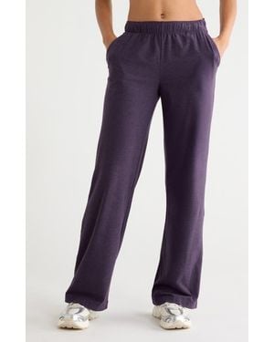 Zella Restore Soft Straight Leg Pull-On Pants - Blue