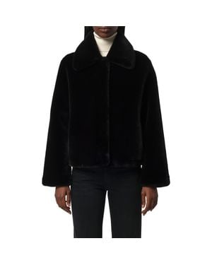 Apparis Elis Pluche Faux Fur Coat - Black