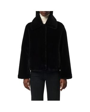 Apparis Elis Pluche Faux Fur Coat - Black