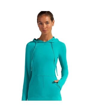 BloqUV Long Sleeve Sun And Uv Protection Hoodie Dress Relaxed - Blue