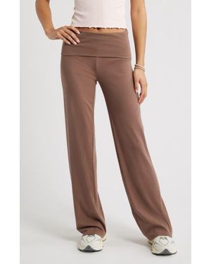 BP. Foldover Leggings - Brown