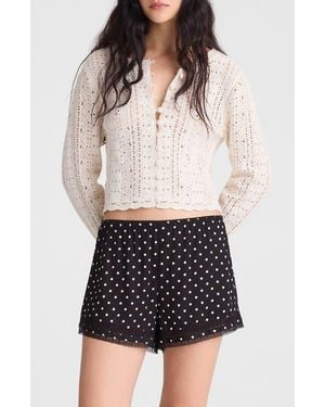 Madewell Lace Trim Pull-On Shorts - White