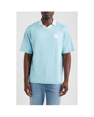 Saint Studio Santo Flipped Jersey Polo - Blue