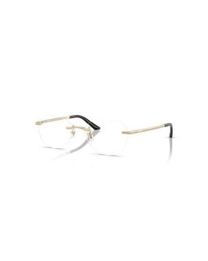 Versace 55Mm Irregular Optical Glasses - Metallic