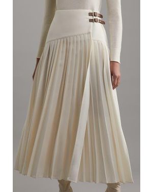 Karen Millen Buckle Detailed Maxi Skirt - Gray