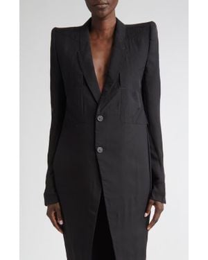 Rick Owens Fogpocket Neue Longline Coat - Black