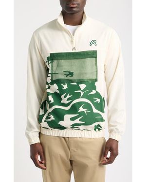 Malbon Mariel Half Zip Performance Jacket - Green
