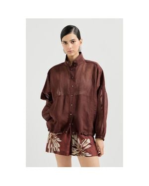 Brunello Cucinelli Light Cotton Jacket - Brown