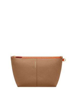 Maison De Sabre Small Leather Flaire Pouch - Brown