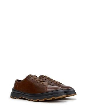 Camper Brutus Leather Plain Toe Shoe - Brown