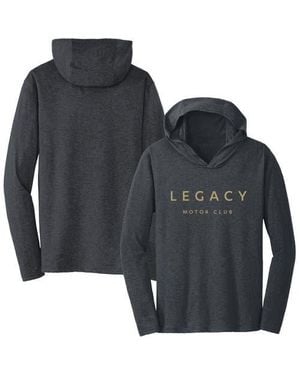 CHECKERED FLAG Legacy Motor Club Team Long Sleeve Hoodie T-Shirt - Gray