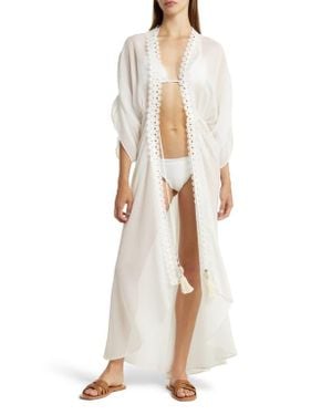 Ramy Brook Raelynn Lace Trim Cover-up - White
