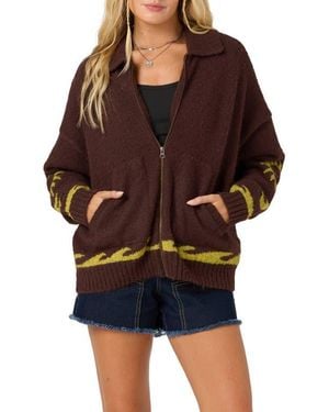 O'neill Sportswear Corrine Zip Up Sweater - Red
