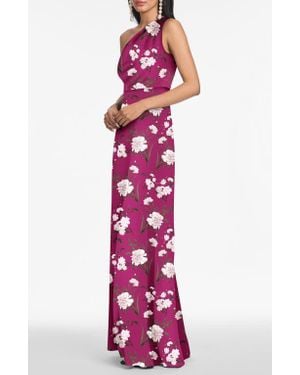 Sachin & Babi Delphine One-Shoulder Gown - Red