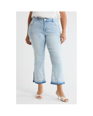 Wit & Wisdom Bennett High Waist Ankle Barely Bootcut Jeans - Blue