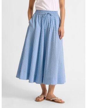 Albaray Full Stripe Midi Skirt - Blue
