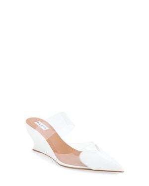 Alaïa Pointed Toe Wedge Mule - White