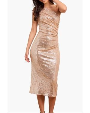 Needle & Thread Malia One-Shoulder Ballerina Dress - Multicolor