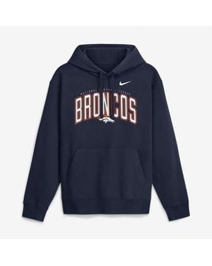 Nike Denver Broncos Expect Victory Club Fleece Pullover Hoodie - Blue