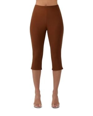 Naked Wardrobe Suiting Capri Pants - Brown
