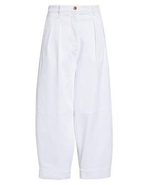 Altuzarra Dash Barrel Leg Crop Pants - White