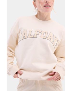 Halfdays Cotton Graphic Sweatshirt - Natural