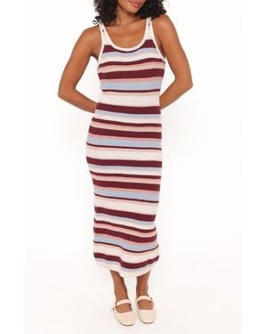 Petal & Pup Barnes Sleeveless Maxi Sweater Dress - Red