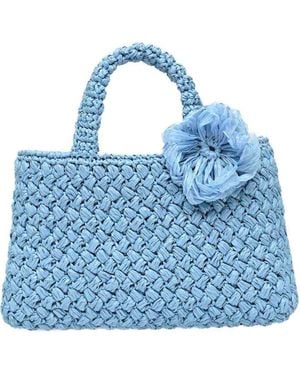 Carmen Sol Positano Raffia - Blue