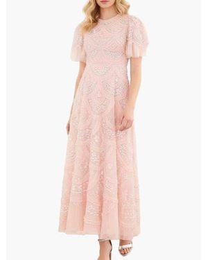 Needle & Thread Carmen Ruffle Maxi Dress - Pink