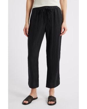 Caslon Tapered Linen Pants - Black