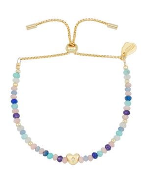 Estella Bartlett Ameli Pastel Stone Heart Bracelet - Metallic