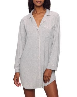 Eberjey Gisele Jersey Knit Sleep Shirt - Gray