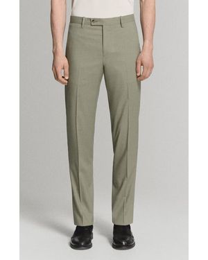 Mango Milan Slim Fit Suit Pants - Green