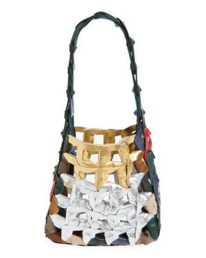 SC103 Links Leather Shoulder Bag - White