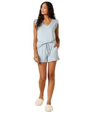 Softies Dream Ruffle Tank Top With Shorts Set - Blue