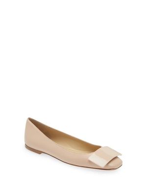 Bells & Becks Emma Ballerina Flat With Tab - White