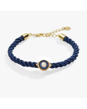 ALEX AND ANI Evil Eye Adjustable Cord Bracelet - Blue