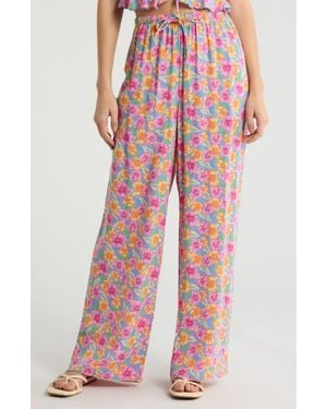 Rip Curl Malibu Cove Print Pants - Red